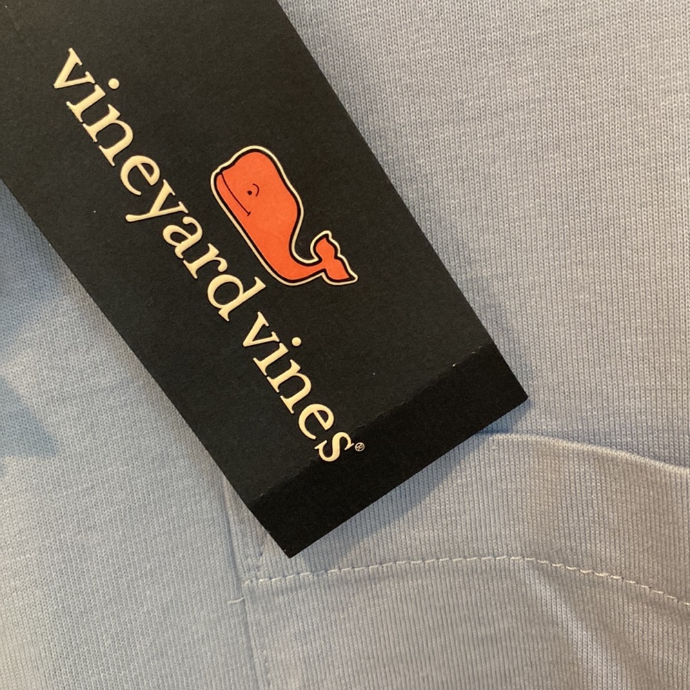 New men's Vineyard Vines surf logo graphic long sleeve pocket tee t-shirt - Picture 5 of 8